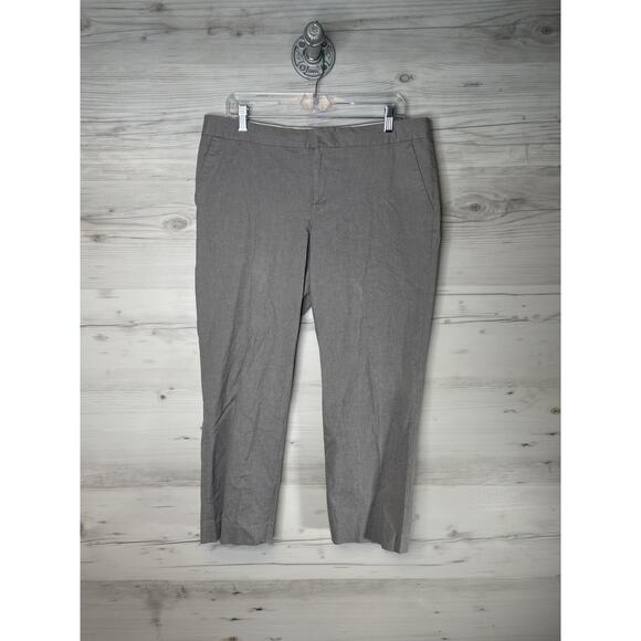 Banana Republic Pants Womens 12 Gray Martin Fit Slim Ankle Stretch Dress Work - Picture 1 of 12